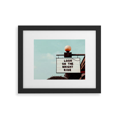 Look on The Bright Side Marquee Sign, Austin Motel, Austin, Texas Framed Art Print Gallery Image 29