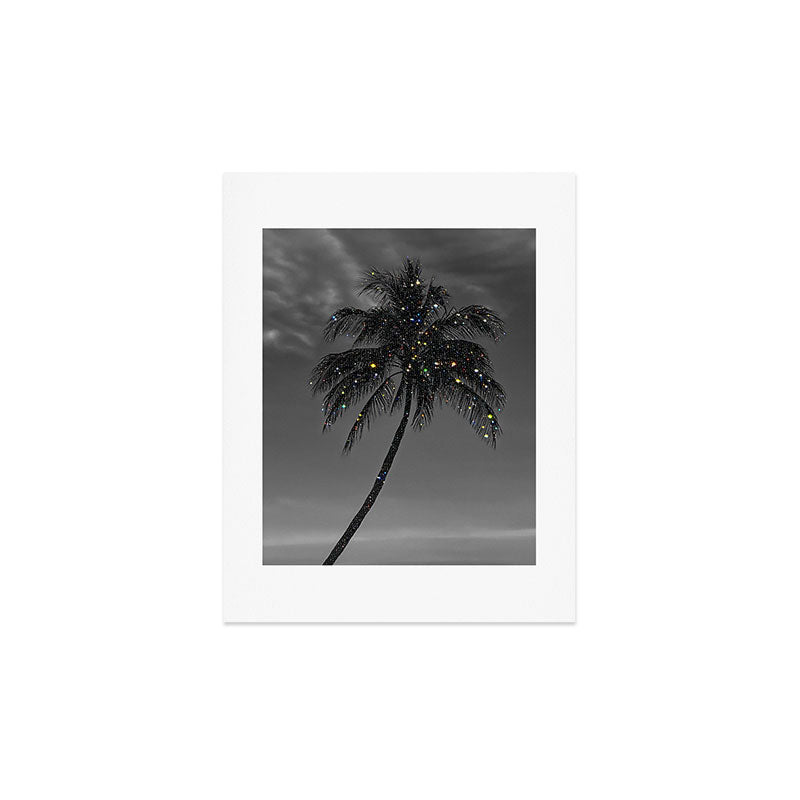 THE PALM | collage | glitter | shiny | summer | beach | black and white | diamonds | creative | hot Art Print Gallery Image 2