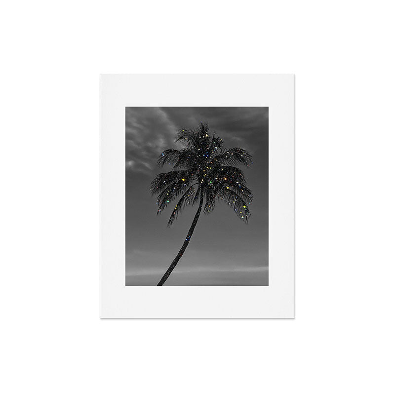 THE PALM | collage | glitter | shiny | summer | beach | black and white | diamonds | creative | hot Art Print Gallery Image 4