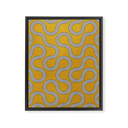 My Favorite Geometric Patterns No.31 - Mustard Yellow Framed Canvas Print Gallery Image 3