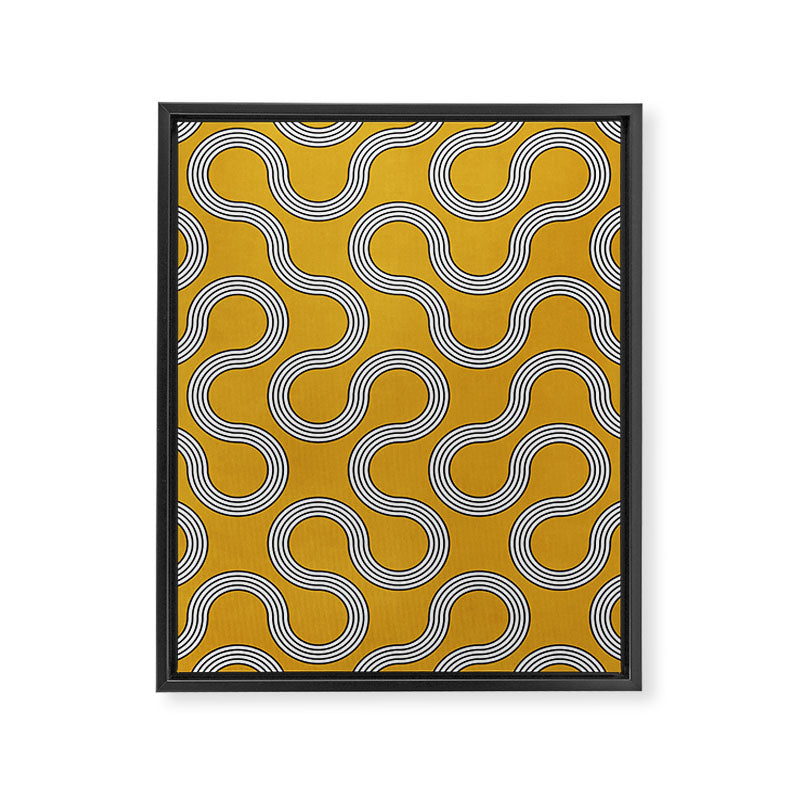 My Favorite Geometric Patterns No.31 - Mustard Yellow Framed Canvas Print Gallery Image 5