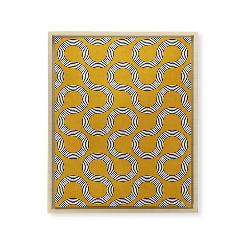 My Favorite Geometric Patterns No.31 - Mustard Yellow Framed Canvas Print Gallery Image 13