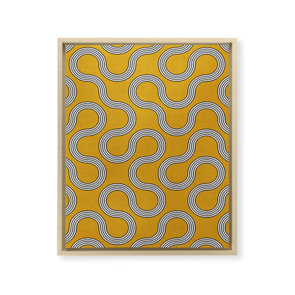 My Favorite Geometric Patterns No.31 - Mustard Yellow Framed Canvas Print Gallery Image 14