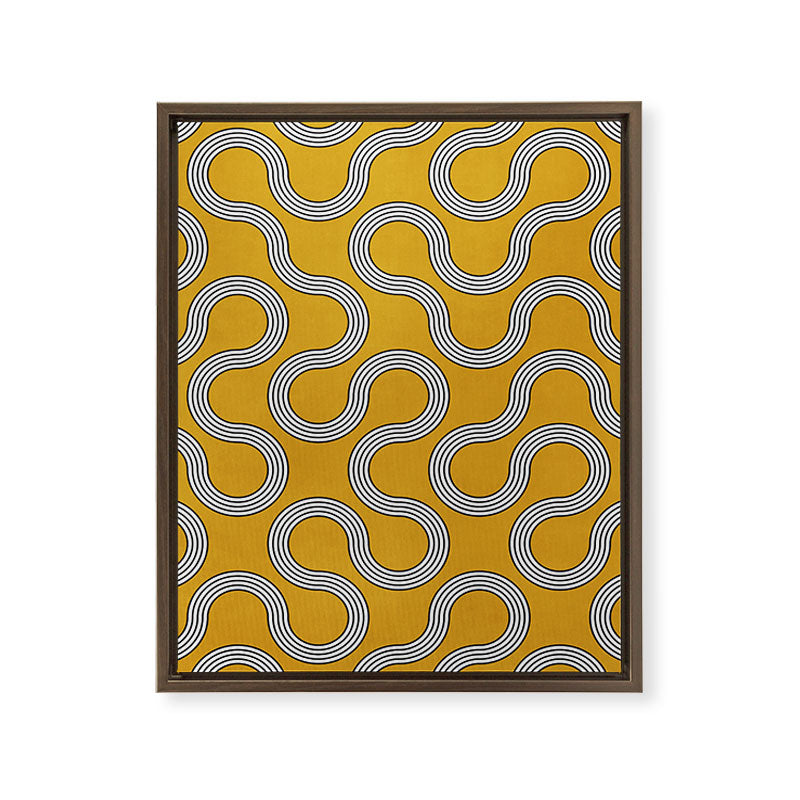 My Favorite Geometric Patterns No.31 - Mustard Yellow Framed Canvas Print Gallery Image 9
