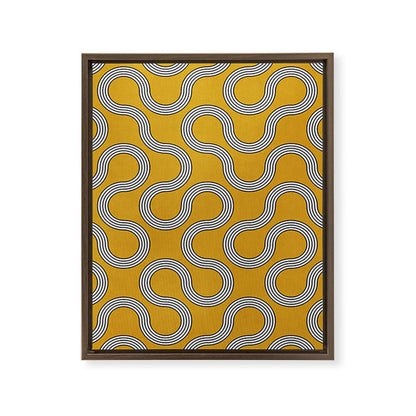 My Favorite Geometric Patterns No.31 - Mustard Yellow Framed Canvas Print Gallery Image 11